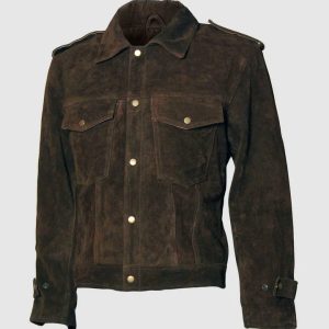 Brown Leather Suede Jacket