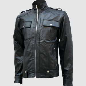 Multi Pocket Leather Jacket