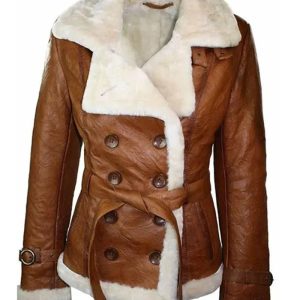 Rachael Aviator Double Breasted Leather Jacket