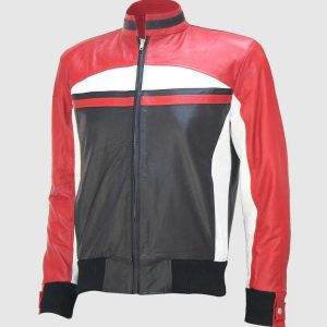 Leather Bomber Colorful Jacket