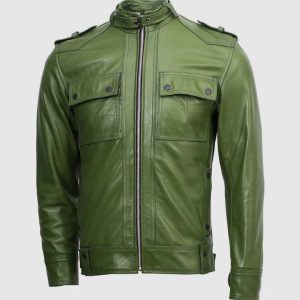 Dark Green Leather Jacket
