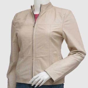 Classic Beige Leather Jacket