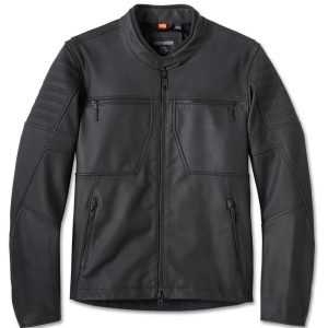 Willie G Skull Graphic Leather Riding Jacket