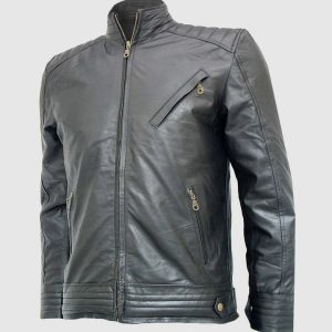 Quilted Leather Motorcycle Jacket