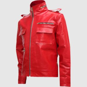 Red Leather Motorcycle Jacket