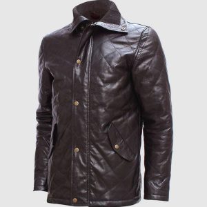 Brown Diamond Quilted Jacket
