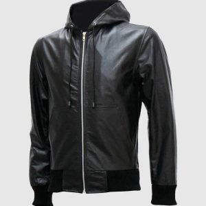 Leather Jacket With Hoodie