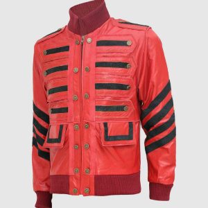 Maroon Military Bomber Jacket
