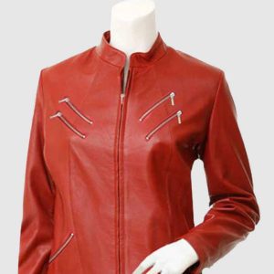 Classic Red Leather Jacket