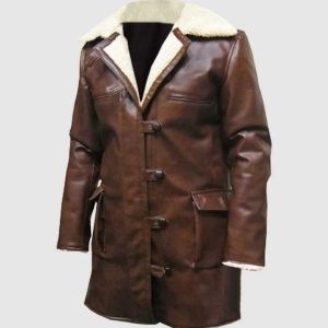 Long Leather Coat With Fur