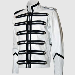 Classic Leather Military Jacket