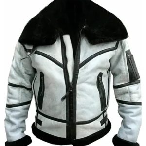 Todd RAF SF Bomber Flight Aviator White Jacket