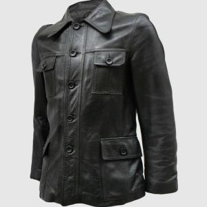 Black Biker Leather Jacket