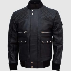 Classic Bomber Leather Jacket