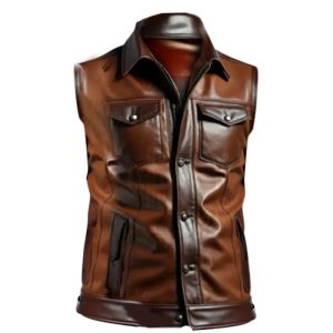 Men’s Classic Brown Leather Vest