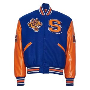 Savannah State University Royal and Orange Varsity Jacket