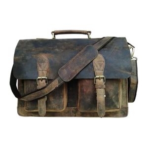 BUFFALO LEATHER MESSENGER BAG  15 INCH
