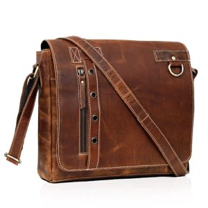 JUPITER LEATHER MESSENGER BAG  10  14