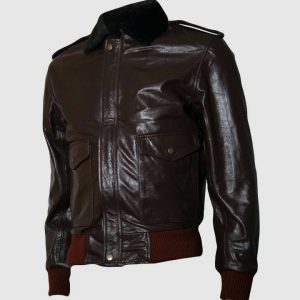 Bomber Jacket With Fur Collar