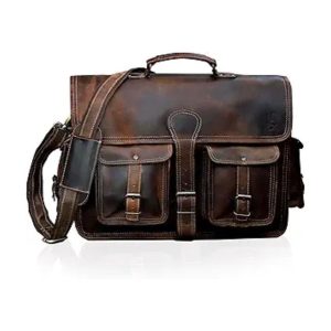 PENNSYLVANIA LEATHER MESSENGER LAPTOP BAG  SMALL