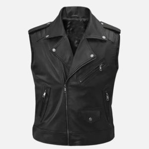 Men’s Road Sovereign Black Leather Vest