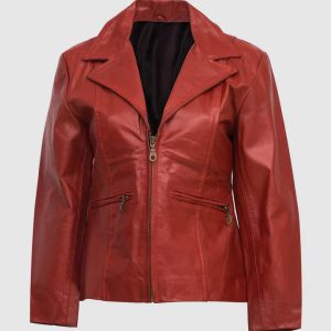 Zipper Leather Biker Coat