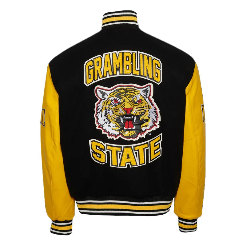 Grambling State University Black and Gold Varsity Jacket - Image 2