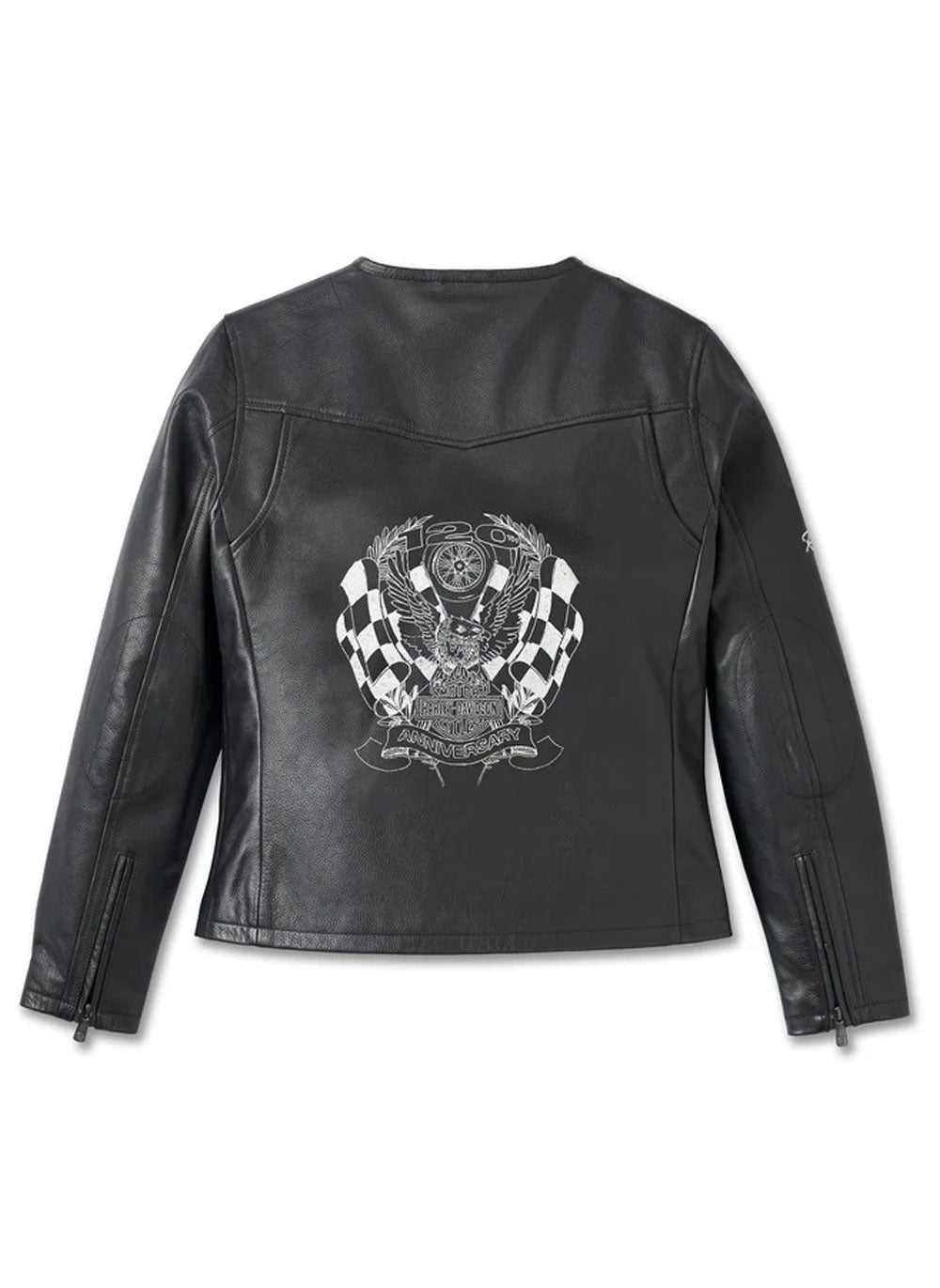 Cafe Racer Leather Jacket - Black - Image 2