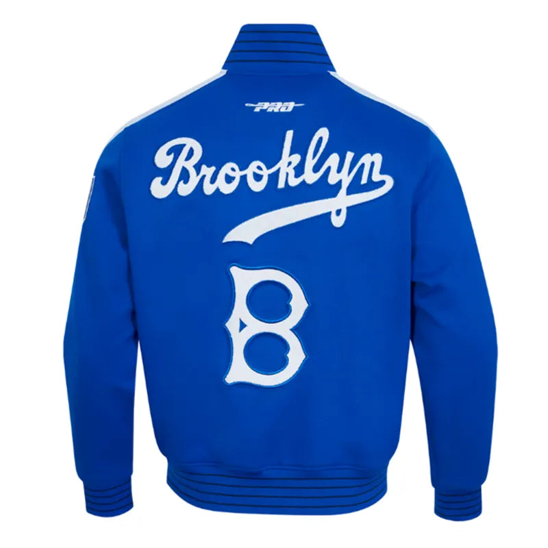 Brooklyn Dodgers Logo Game Day Royal Jacket - Image 2