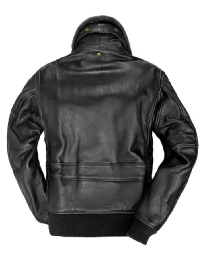 Mark US Shearling Fur G-1 Bomber Flight Jacket - Image 2