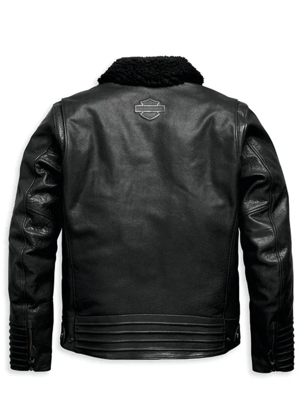 Men's Maverick Leather Biker Jacket - Black - Image 2