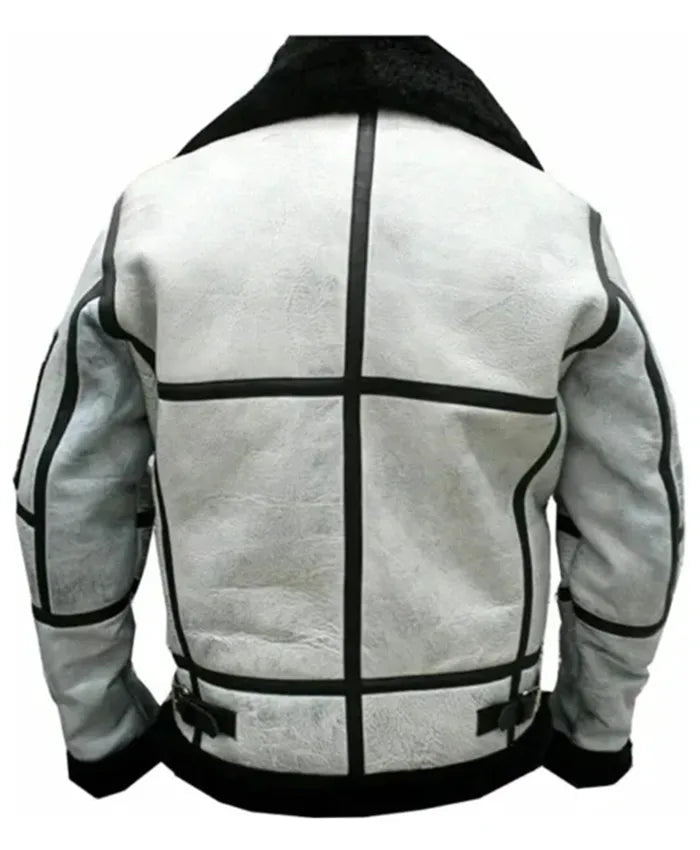 Todd RAF SF Bomber Flight Aviator White Jacket - Image 2