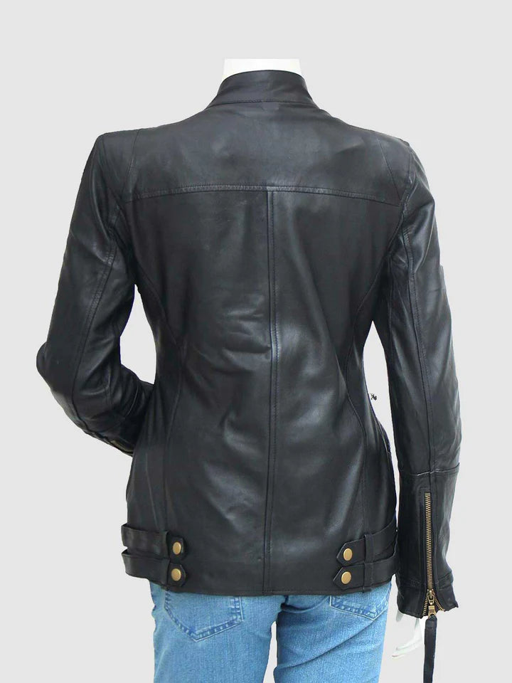 Gold Zipper Riding Jacket - Image 2