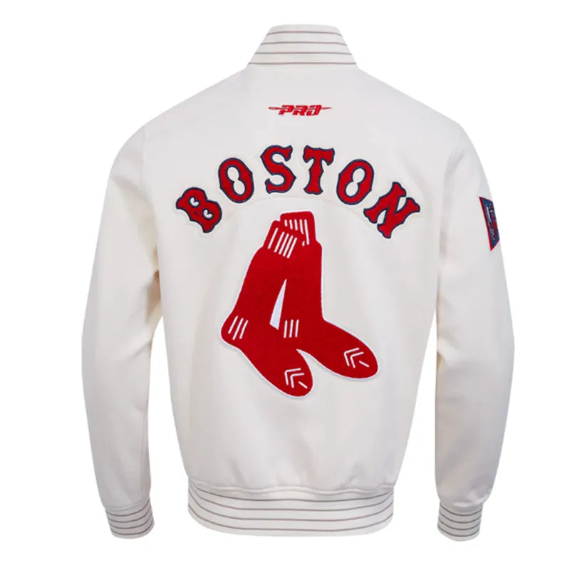 Boston Red Sox Logo Game Day Eggshell Jacket - Image 2