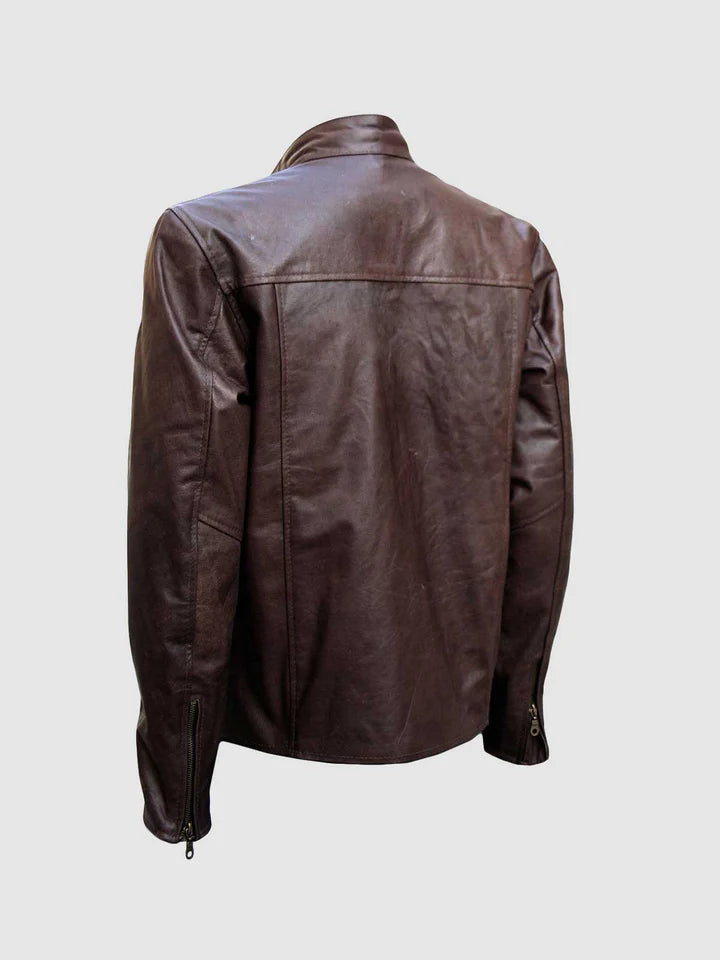 Distressed Motorcycle Jacket - Image 2