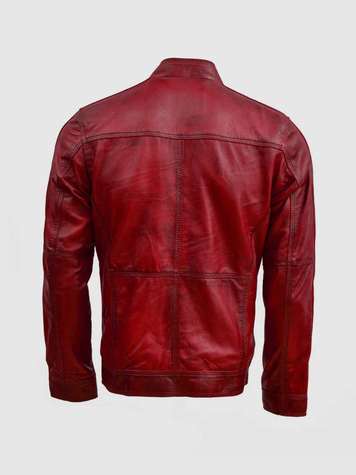 Waxed Burgundy Jacket - Image 2