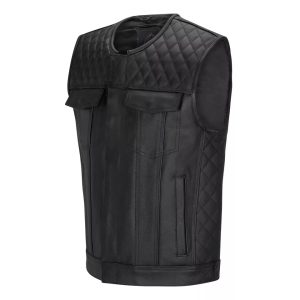 Vintage Leather Vest for Men – Classic Western & Biker Hybrid Look