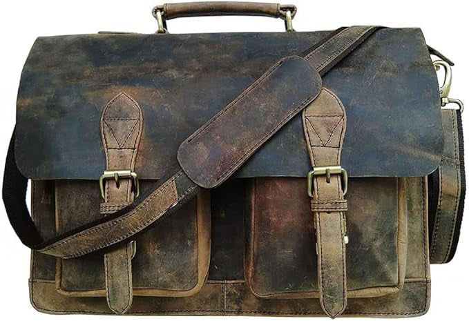 BUFFALO LEATHER MESSENGER BAG 15 INCH - Image 3