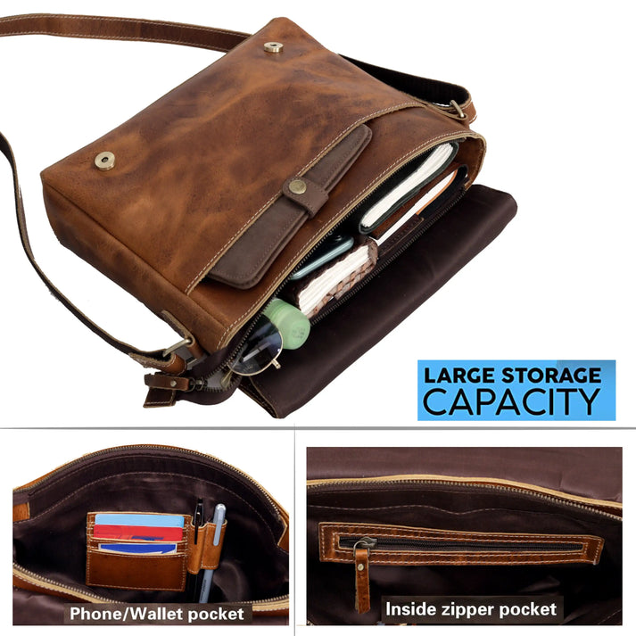 JUPITER LEATHER MESSENGER BAG 10 14 - Image 3