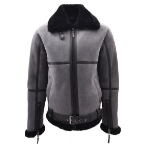 Original RAF Flying Sheepskin Jacket Tyler Grey Black