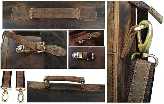 BUFFALO LEATHER MESSENGER BAG 15 INCH - Image 4
