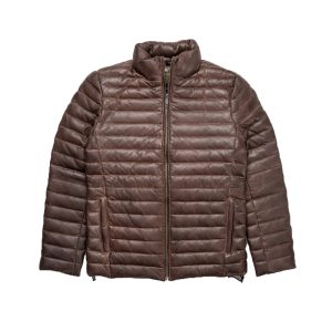 Classic Brown A2 Leather Down Jacket