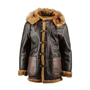 Connor Men’s Dark Brown B-7 Bomber Leather Jacket