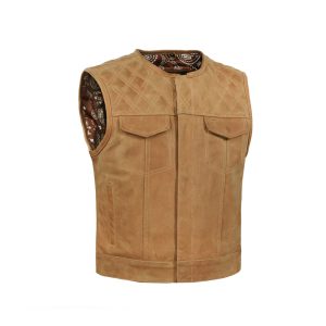 Lowcut Men’s Brown Motorcycle Leather Vest