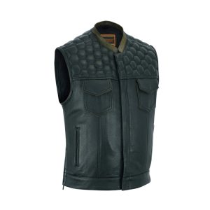 Men’s Classic Leather Motorcycle Vest
