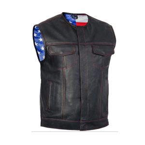 Men’s Club Style Leather Vest