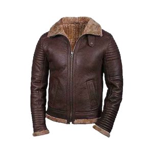 Men’s Sheepskin Shearling Brown Jacket
