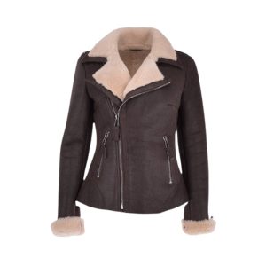 Women’s Luxury Aviator Shearling Bomber Jacket