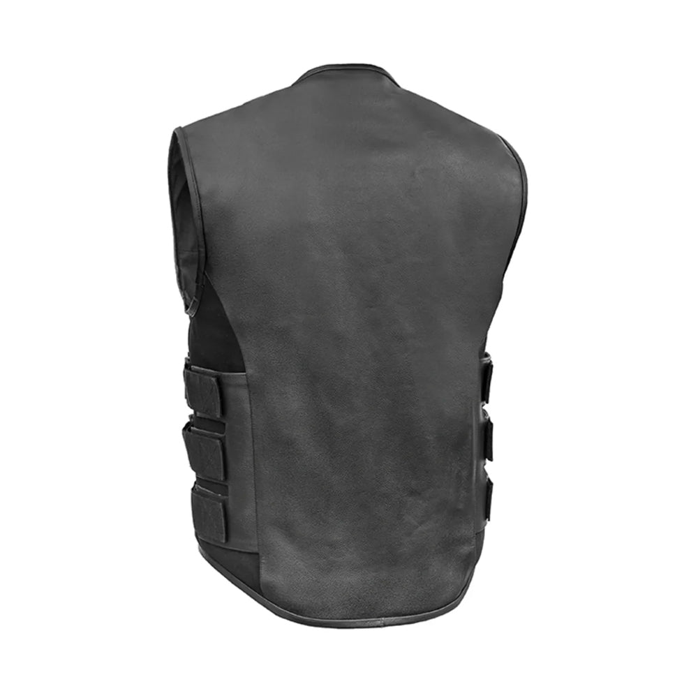 Stylish Sleeveless Men’s Leather Vest - Image 2
