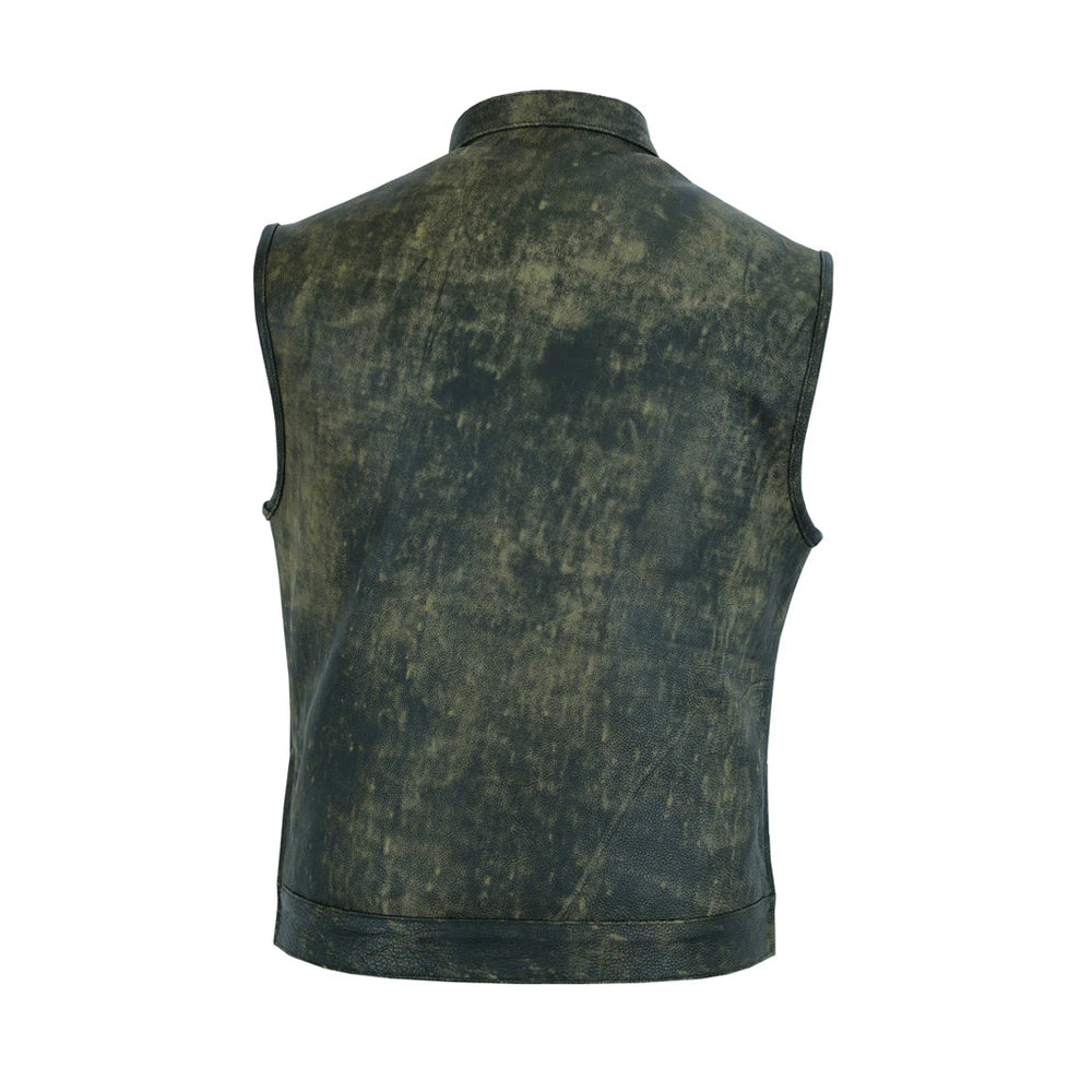 Toretto Men's Motorcycle Leather Vest - Image 2